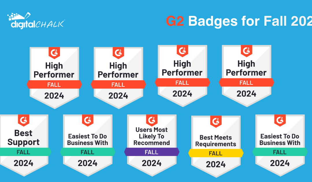 DigitalChalk earns 9 new badges in the G2 fall 2024 reports